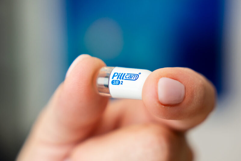 Nahaufnahme der Pillcam.